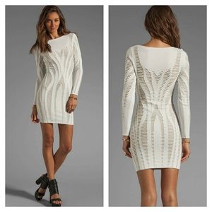 Revolve cutout illusion longsleeve ribbed bodycon